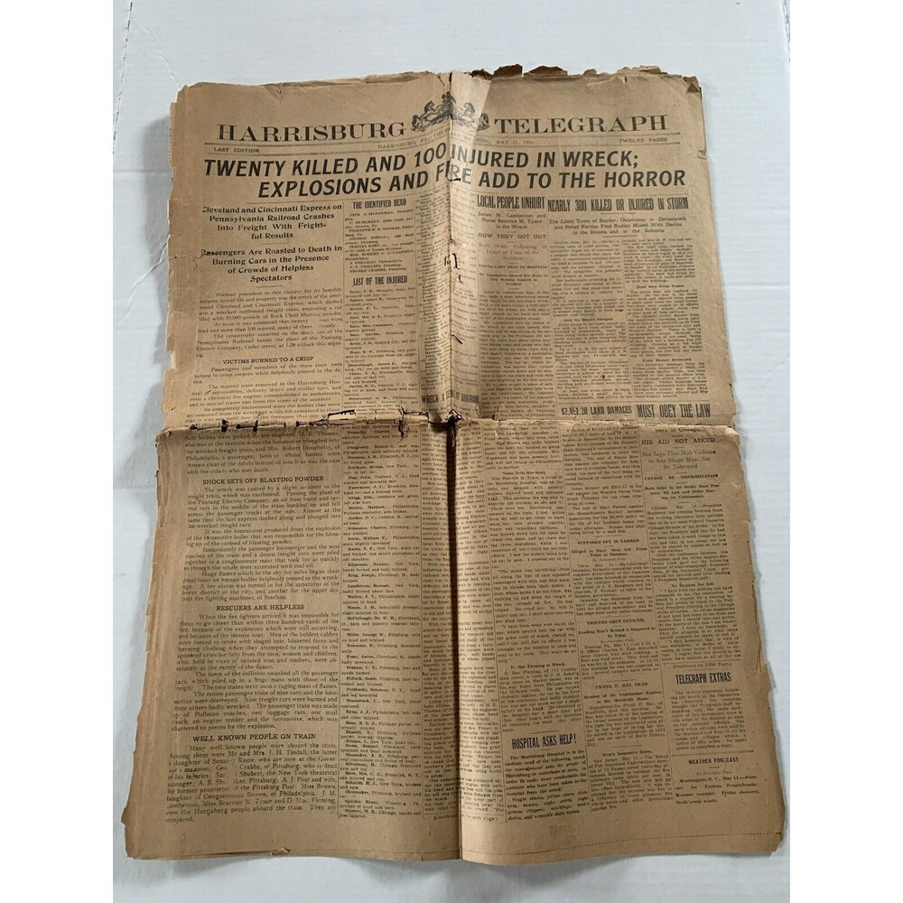 Harrisburg Telegraph, 1905, Harrisburg,Pa Newspaper, President Roosevelt.